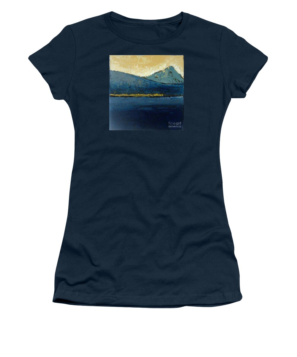 Lake Women's T-Shirt featuring the painting Lake Shore by Vesna Antic