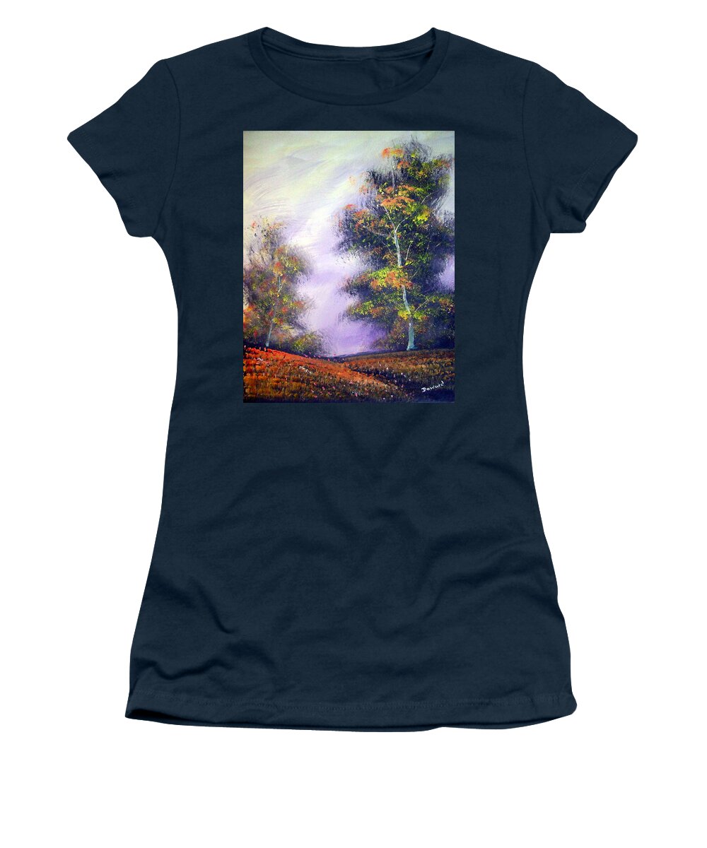 Art Women's T-Shirt featuring the painting Landscape #1 by Raymond Doward