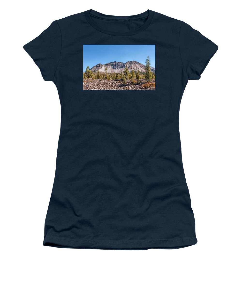 Landscape Women's T-Shirt featuring the photograph Lassen Volcano by John M Bailey