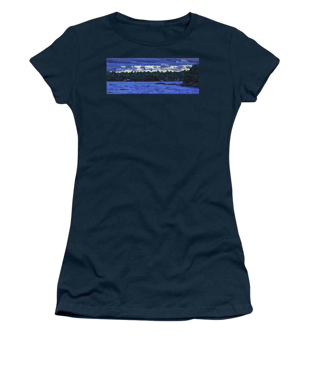 1900 Women's T-Shirt featuring the painting Late Afternoon Glow by Phil Chadwick