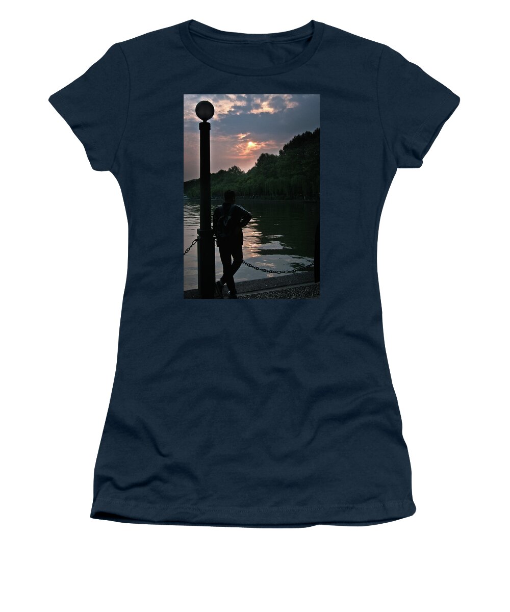 Sun Women's T-Shirt featuring the photograph Late Afternoon on West Lake by George Taylor