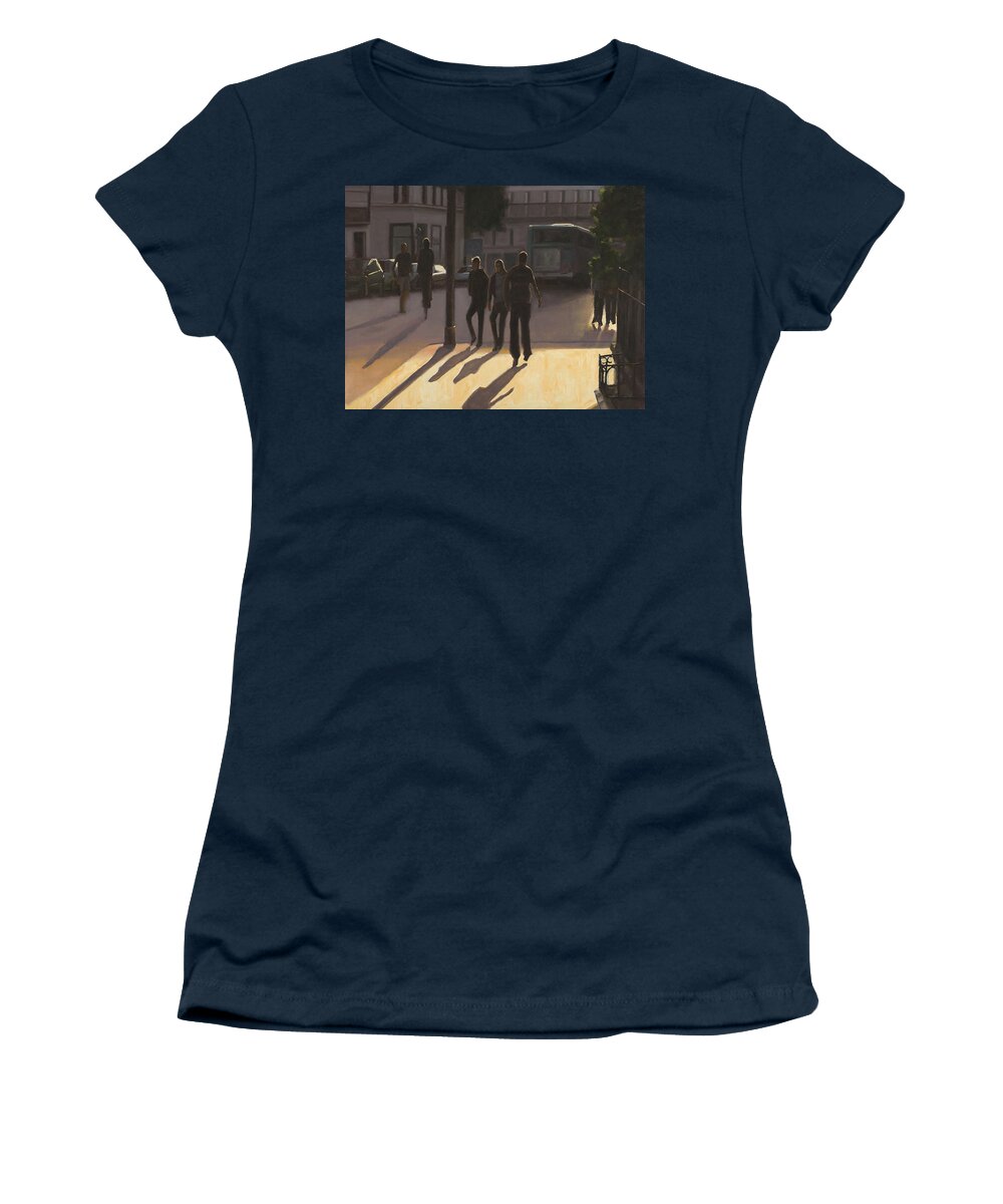 Painting Women's T-Shirt featuring the painting Latin Quarter by Tate Hamilton