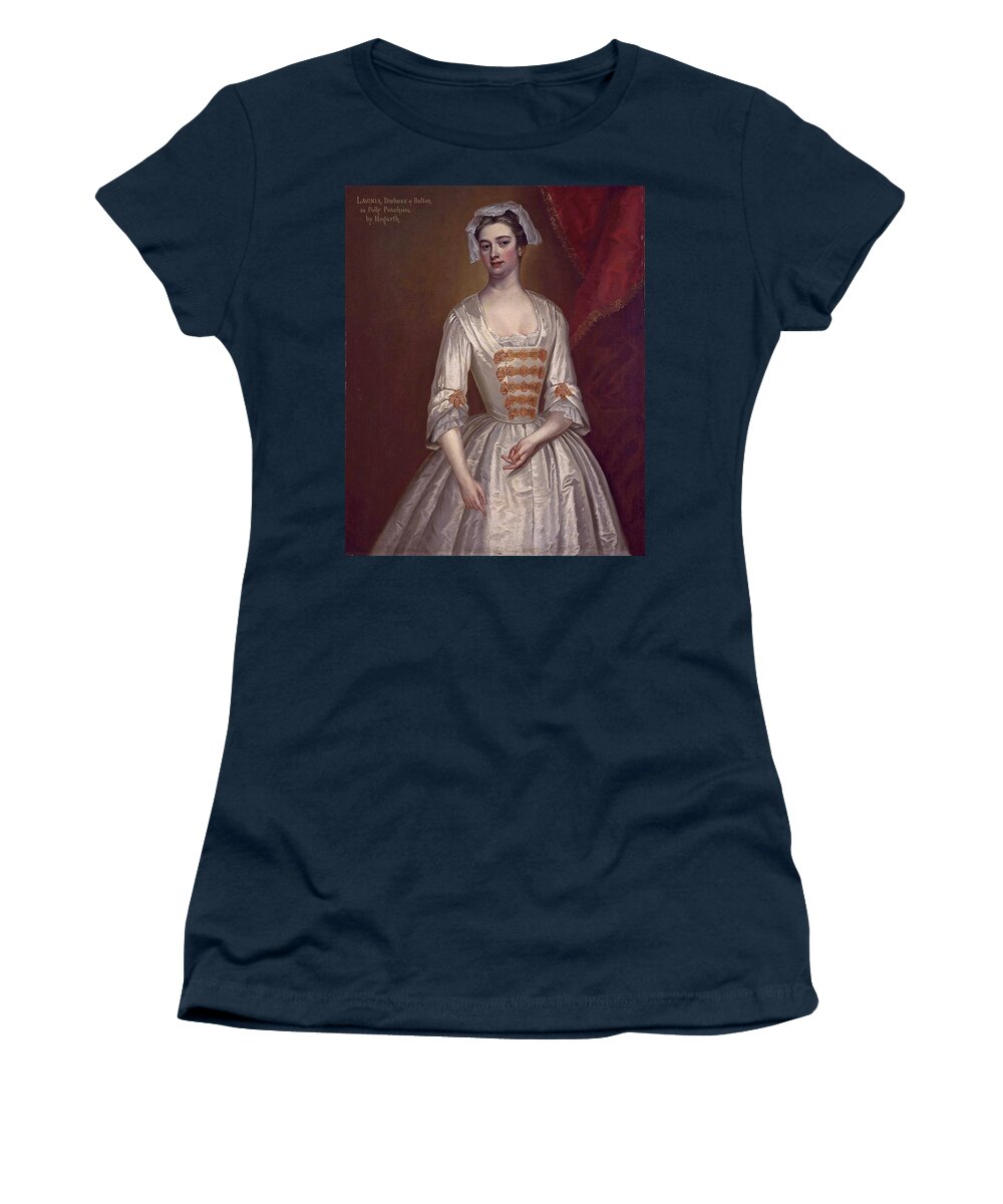 Charles Jervas Women's T-Shirt featuring the painting Lavinia Fenton later Duchess of Bolton as Polly Peachum in John Gay's The Beggar's Opera by Charles Jervas