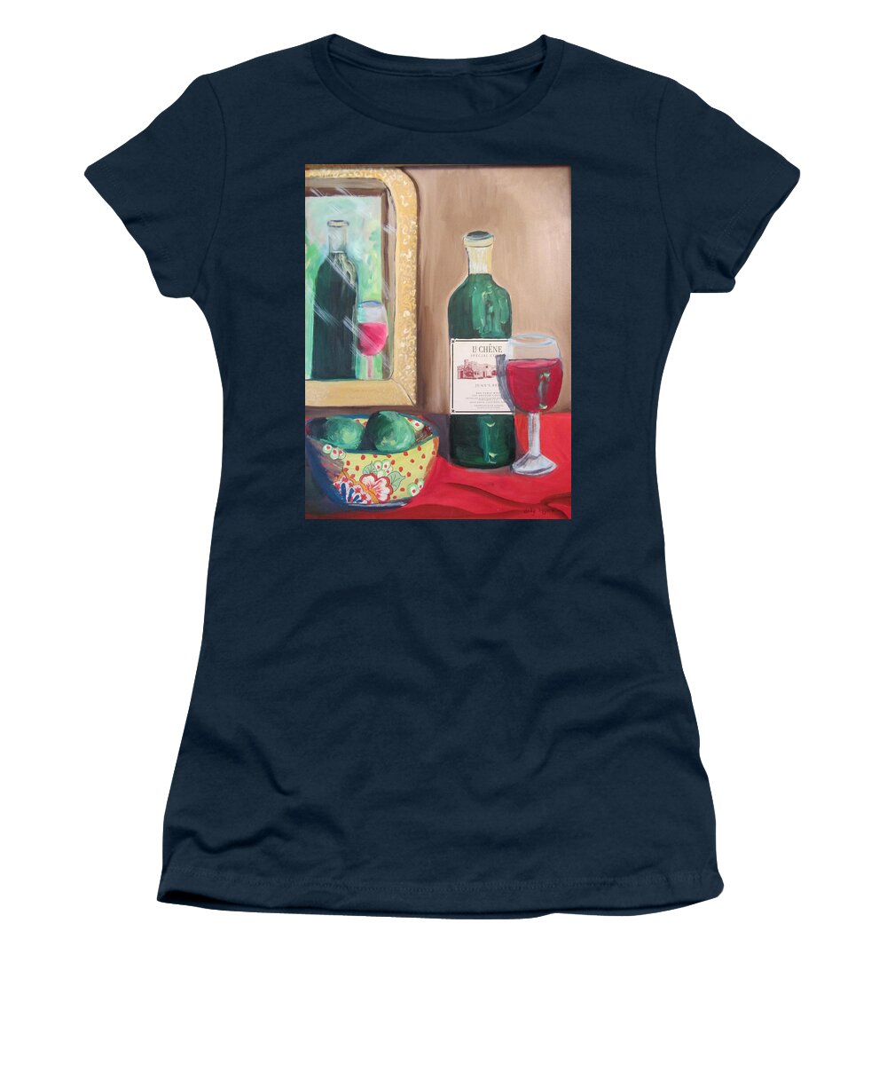 Wine Women's T-Shirt featuring the painting Le Chene Still Life by Dody Rogers