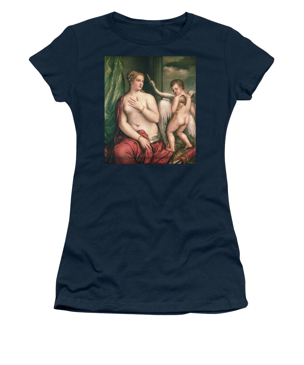 Leda and the Swan Women's T-Shirt by Titian | Pixels