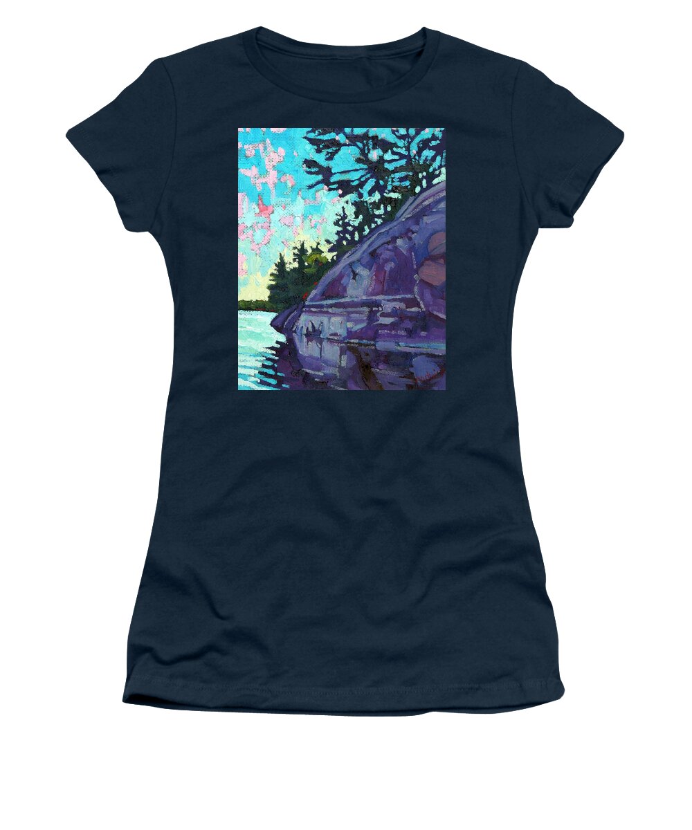 Morning Women's T-Shirt featuring the painting Levels by Phil Chadwick