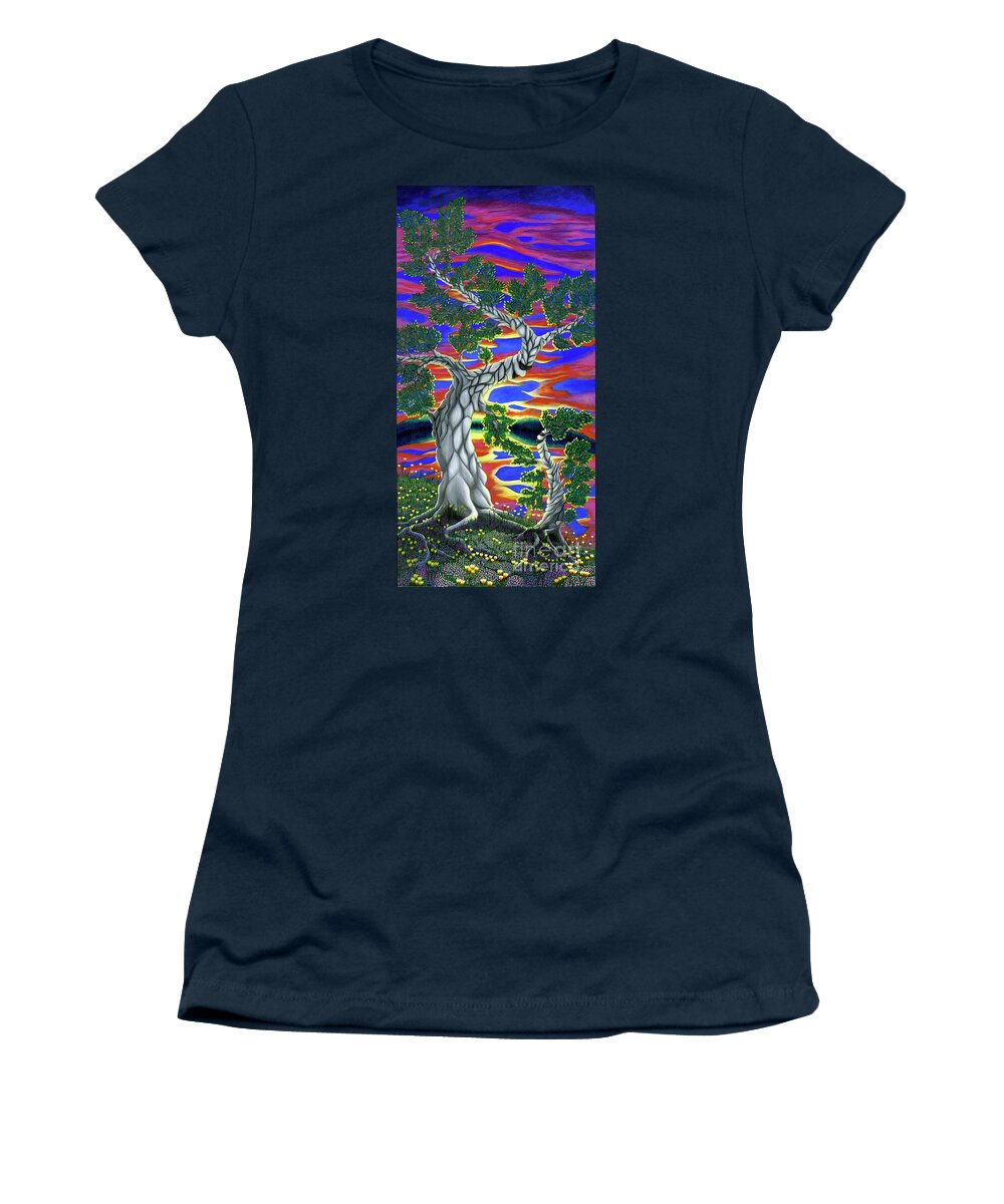 Rebecca Women's T-Shirt featuring the painting Life of Trees by Rebecca Parker