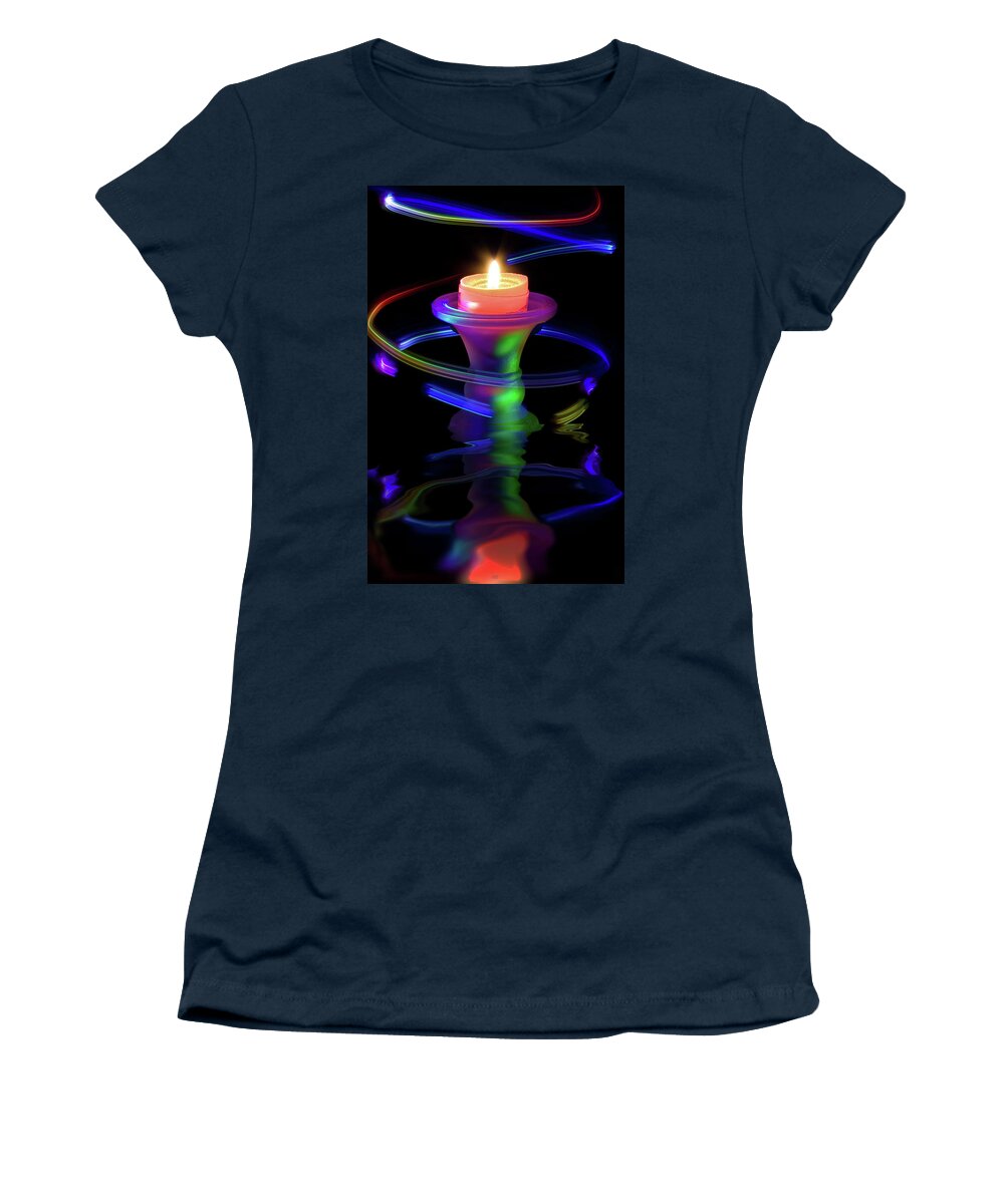 Lights Women's T-Shirt featuring the photograph Light Display by Kym Clarke