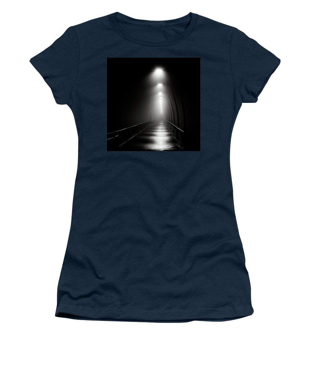 Black And White Women's T-Shirt featuring the photograph Light the Way by Darryl Hendricks