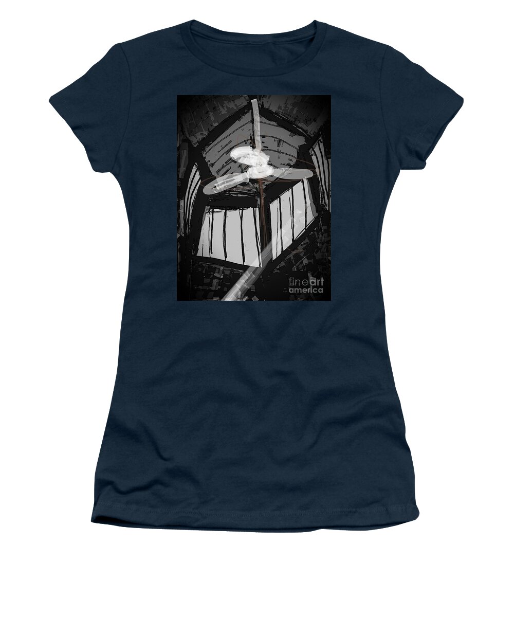  Women's T-Shirt featuring the digital art Lighted interior by Subrata Bose