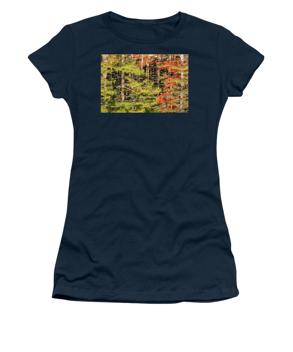 Abstract Women's T-Shirt featuring the photograph Lily Pad Abstract II by Angelo Marcialis