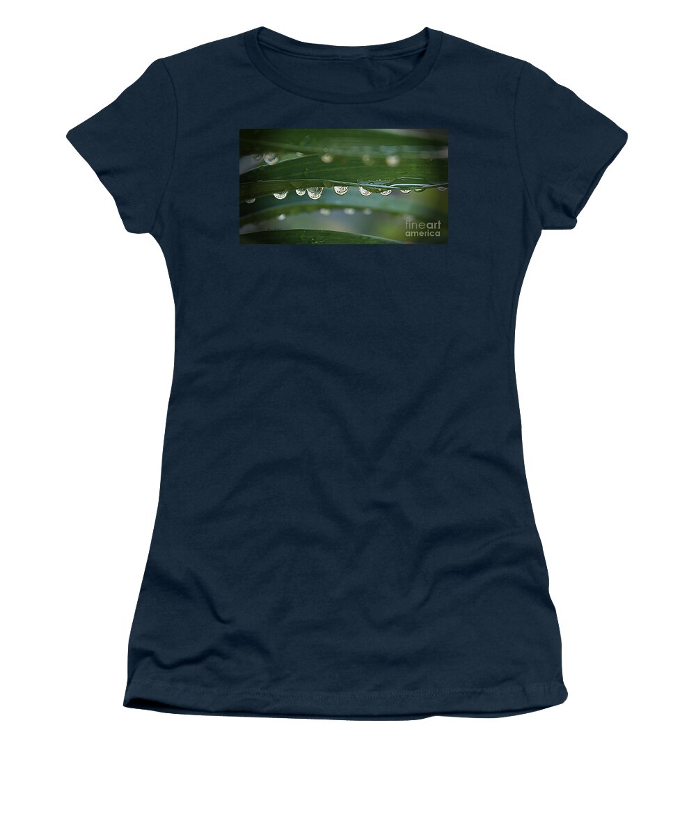 Droplets Women's T-Shirt featuring the photograph Line up by Yumi Johnson