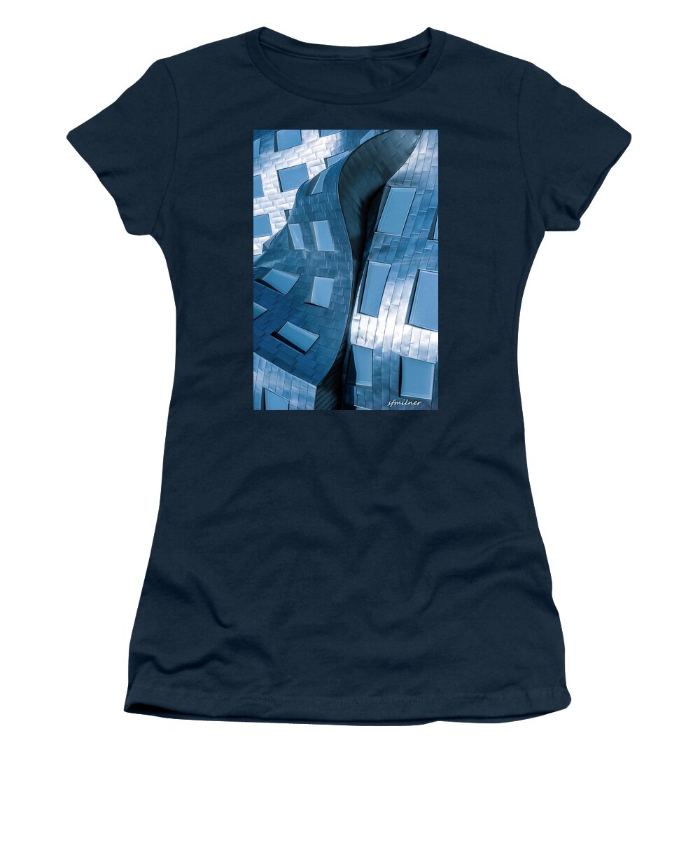 Buildings Women's T-Shirt featuring the photograph Liquid Form by Steven Milner