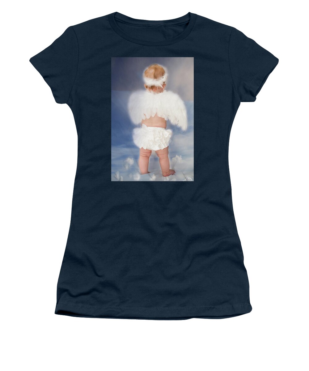 Angel Women's T-Shirt featuring the photograph Little Angel by Linda Segerson