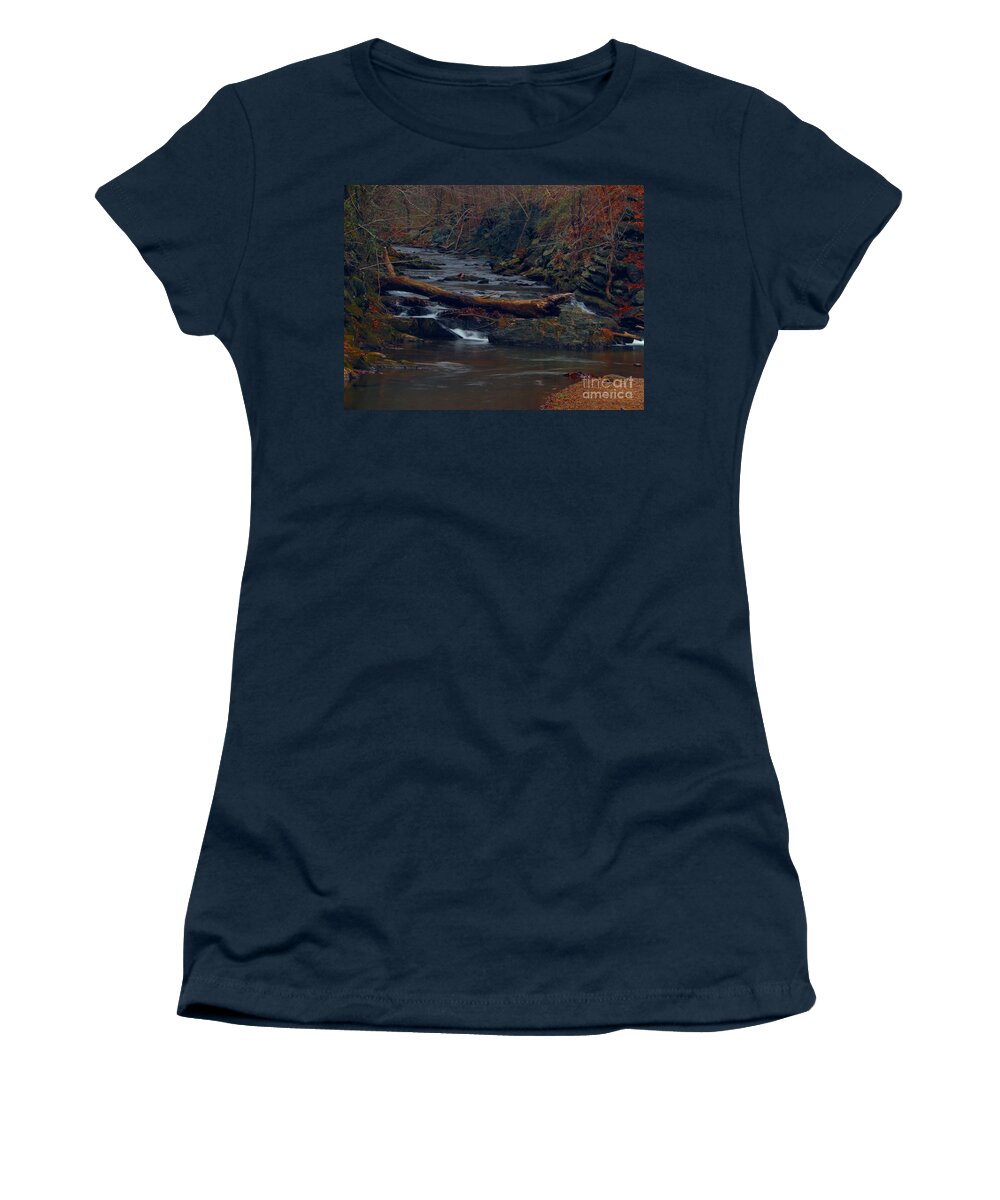 Little Women's T-Shirt featuring the photograph Little Falls by Donald C Morgan