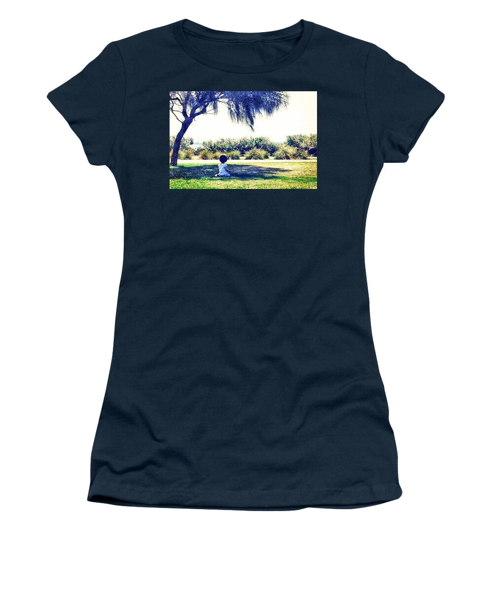  Women's T-Shirt featuring the photograph Little girl by Romina Rucci
