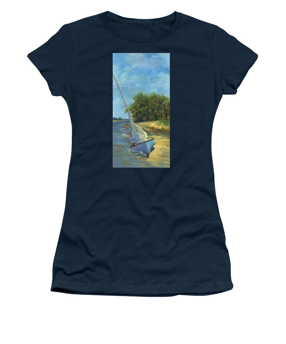 Oil Women's T-Shirt featuring the painting Little Havana at Rest by Susan Hensel