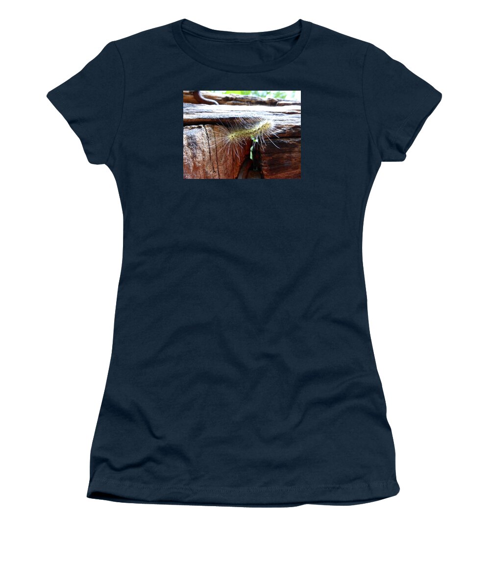 Caterpillar Women's T-Shirt featuring the photograph Living in the Moment by Joel Deutsch