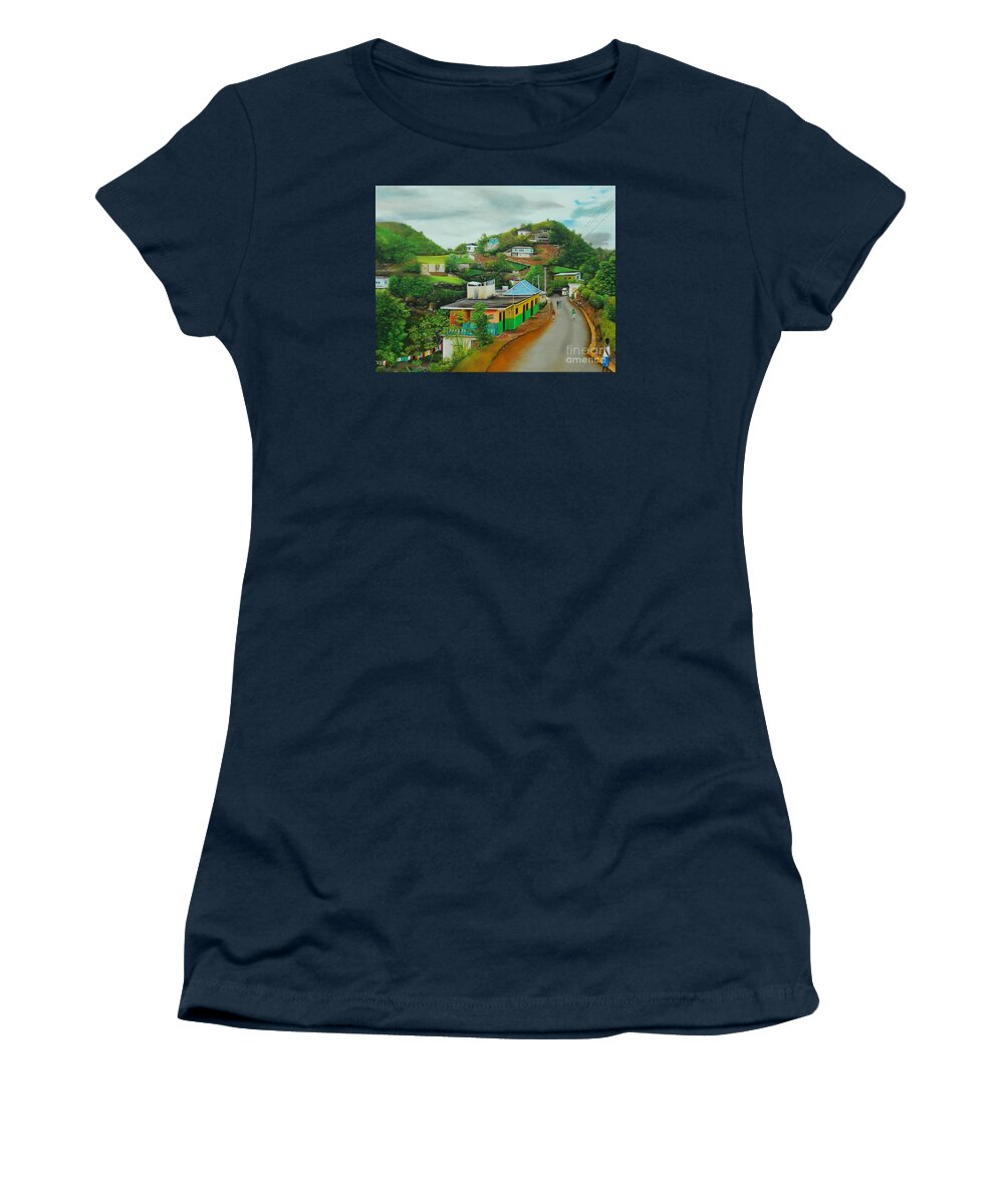 Island Women's T-Shirt featuring the painting Living On Island Time II by Kenneth Harris