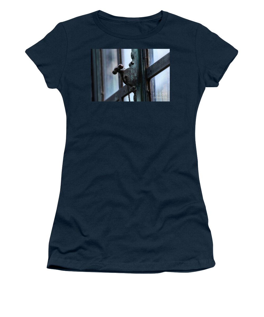 Architecture Women's T-Shirt featuring the photograph Locked Window by Cindy Manero