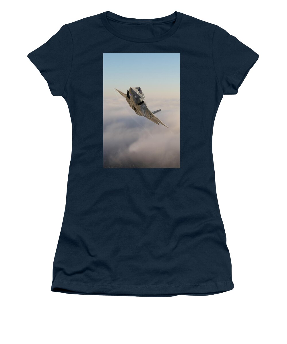 F-35b Women's T-Shirt featuring the digital art Lockheed Martin F-35B by Airpower Art