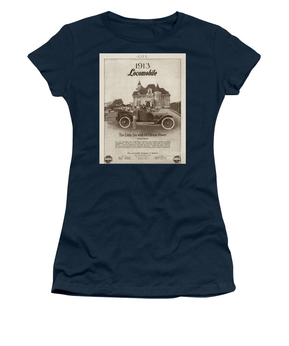 Locomobile Women's T-Shirt featuring the photograph Locomobile Advertisement by Cole Thompson