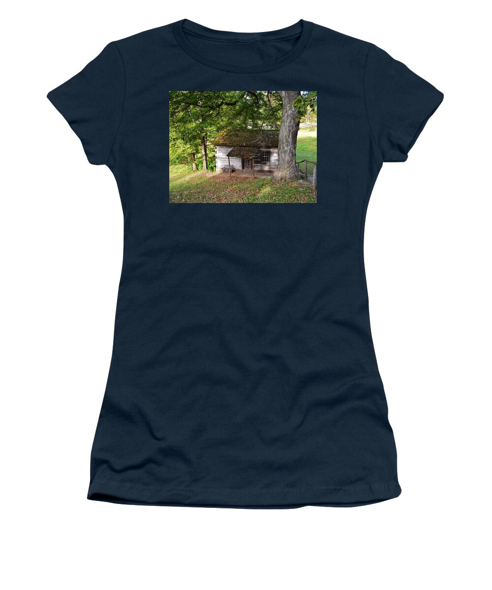 Cabin Women's T-Shirt featuring the photograph Log Cabin by Joseph Caban