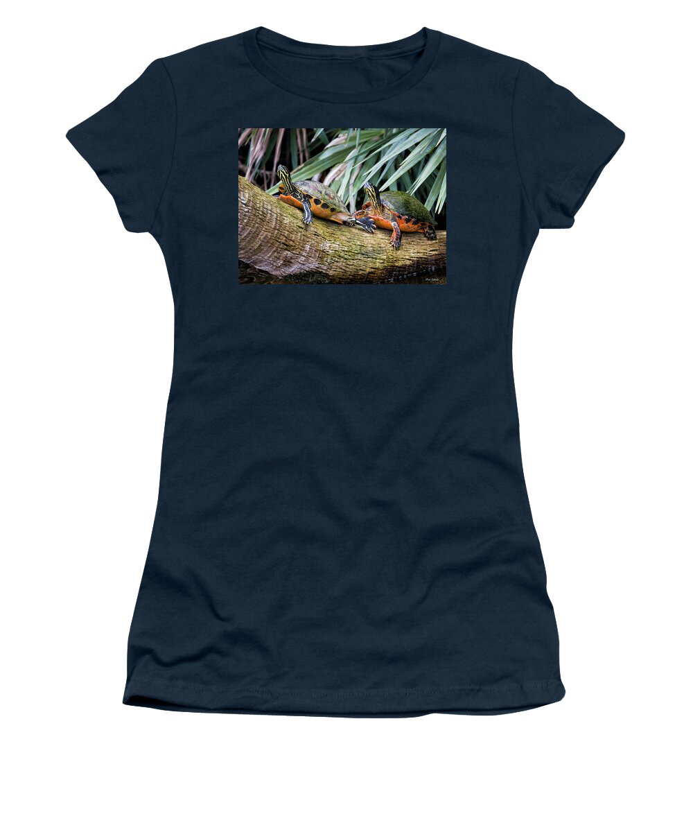 Turtles Women's T-Shirt featuring the photograph Logging In by Fran Gallogly