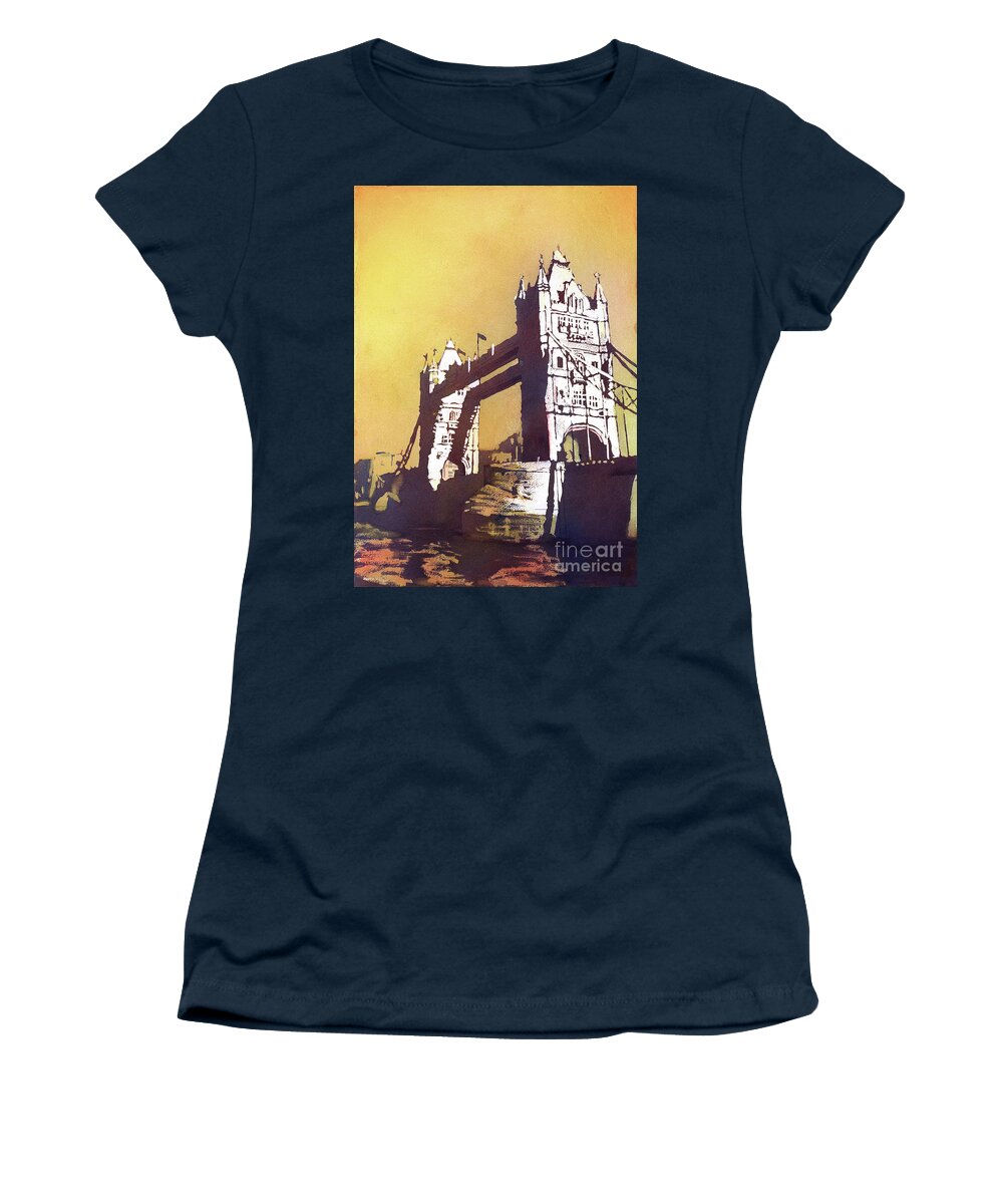 Bridge Women's T-Shirt featuring the painting London Bridge- UK by Ryan Fox