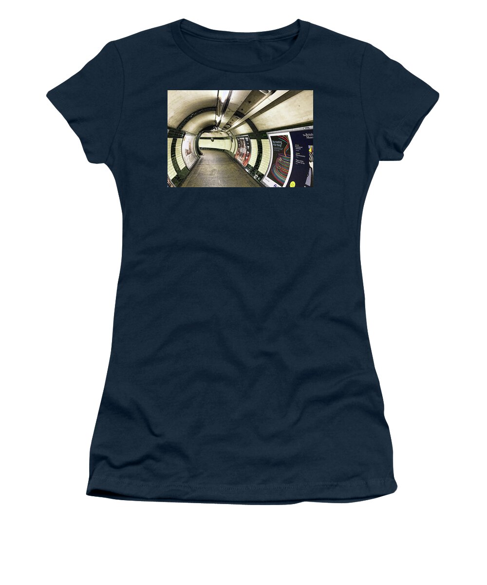 Tube Women's T-Shirt featuring the photograph London Tube by Nora Martinez