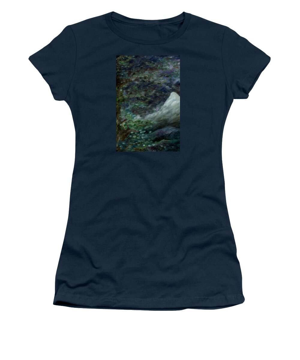 Mountains Women's T-Shirt featuring the painting Lone Mountain by FT McKinstry