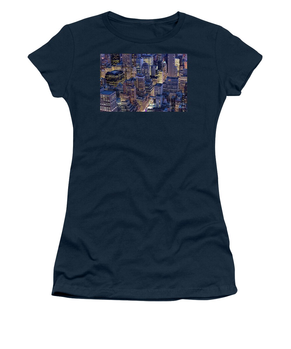 Aerial Women's T-Shirt featuring the photograph Looking Down from Top of the Rock by Jerry Fornarotto