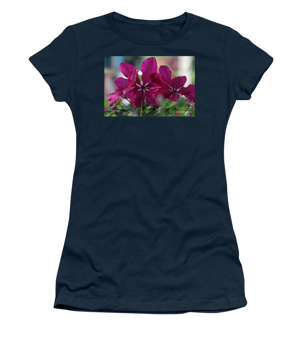 Flowers Women's T-Shirt featuring the photograph Looking up by Yumi Johnson