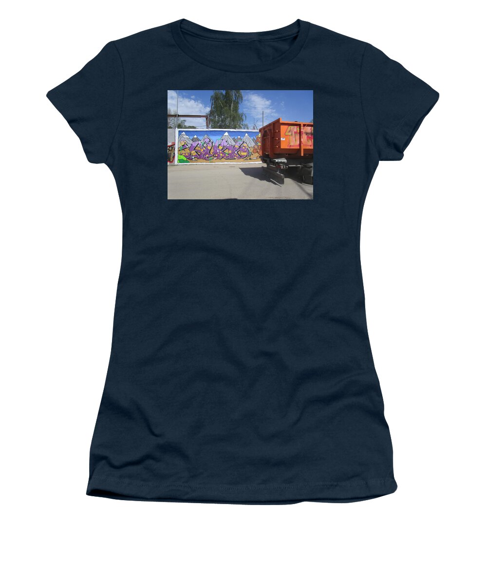 Graffity Women's T-Shirt featuring the photograph Lorry Drive by Rosita Larsson