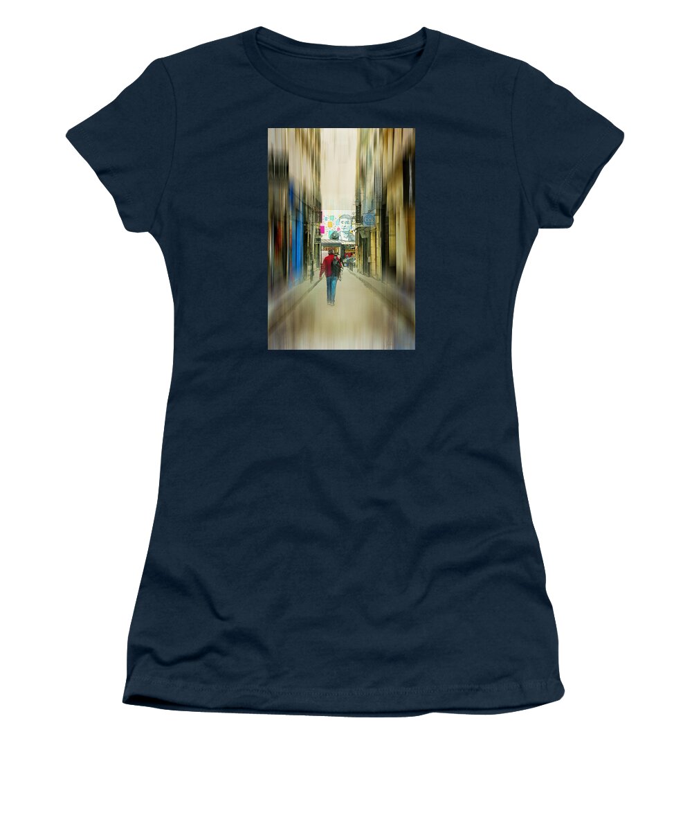 City Women's T-Shirt featuring the photograph Lost in the Maze of the City by John Rivera