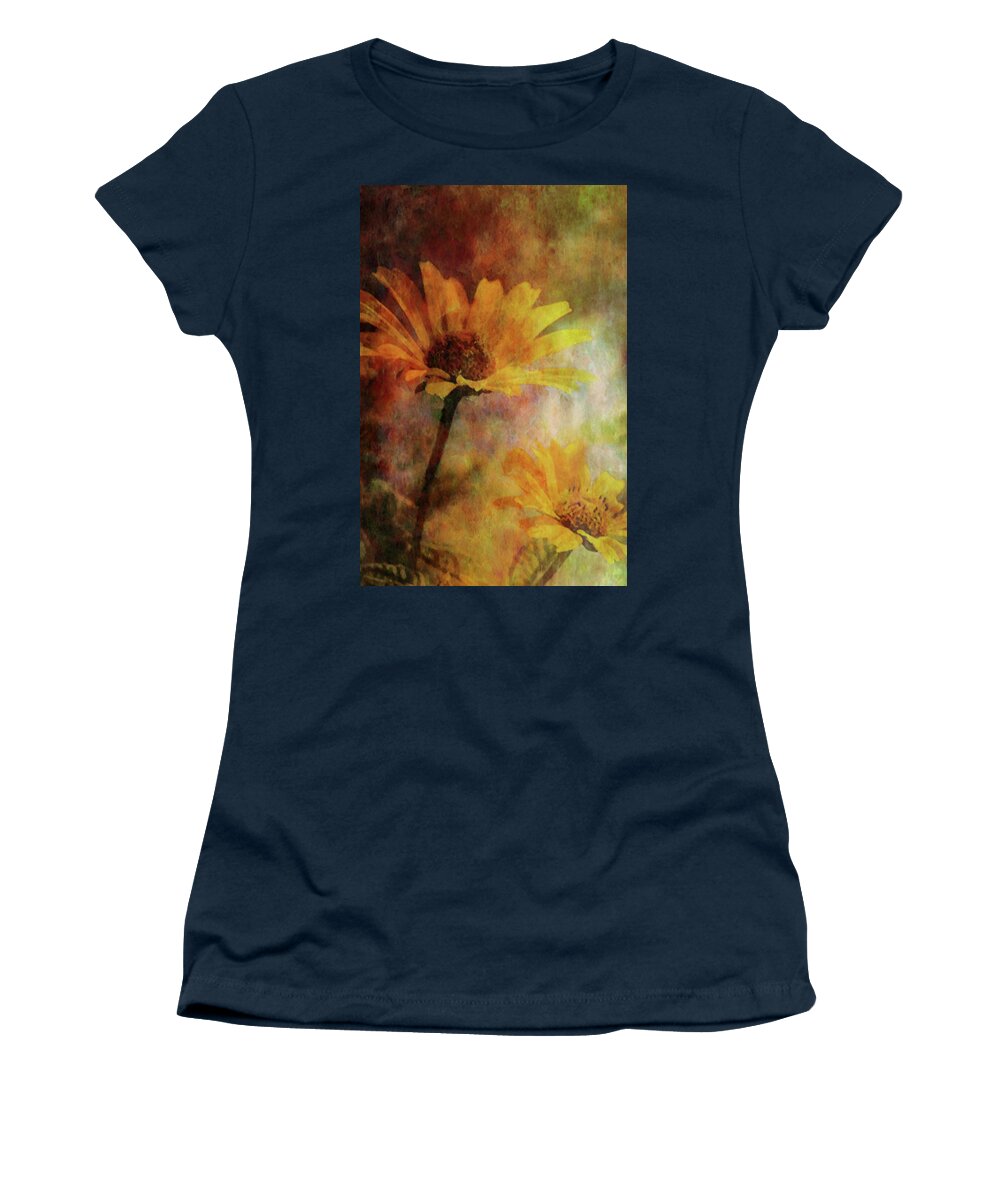 Lost Women's T-Shirt featuring the photograph Lost Yellow Blossoms 3885 LDP_2 by Steven Ward