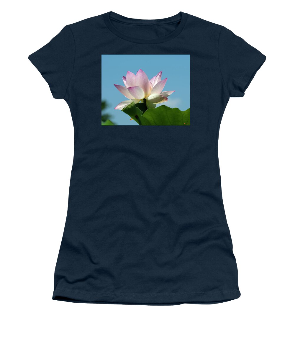 Lotus Women's T-Shirt featuring the photograph Lotus--Blue Sky i DL0104 by Gerry Gantt