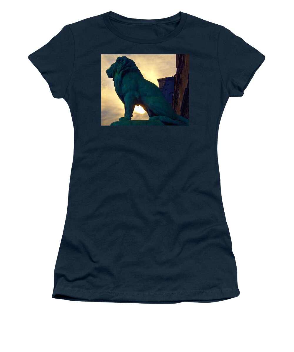 Lion Women's T-Shirt featuring the photograph Louve Lion by John Hansen