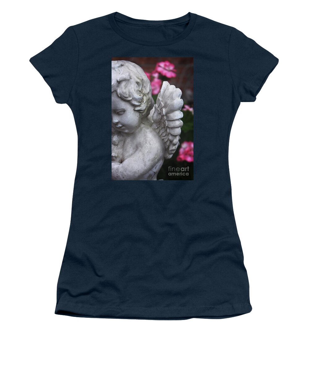Angel Women's T-Shirt featuring the photograph Love Never Walks Alone - Angel Art by Ella Kaye Dickey