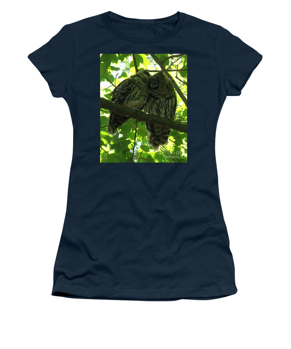 Owls Women's T-Shirt featuring the photograph Love Owls by Lainie Wrightson