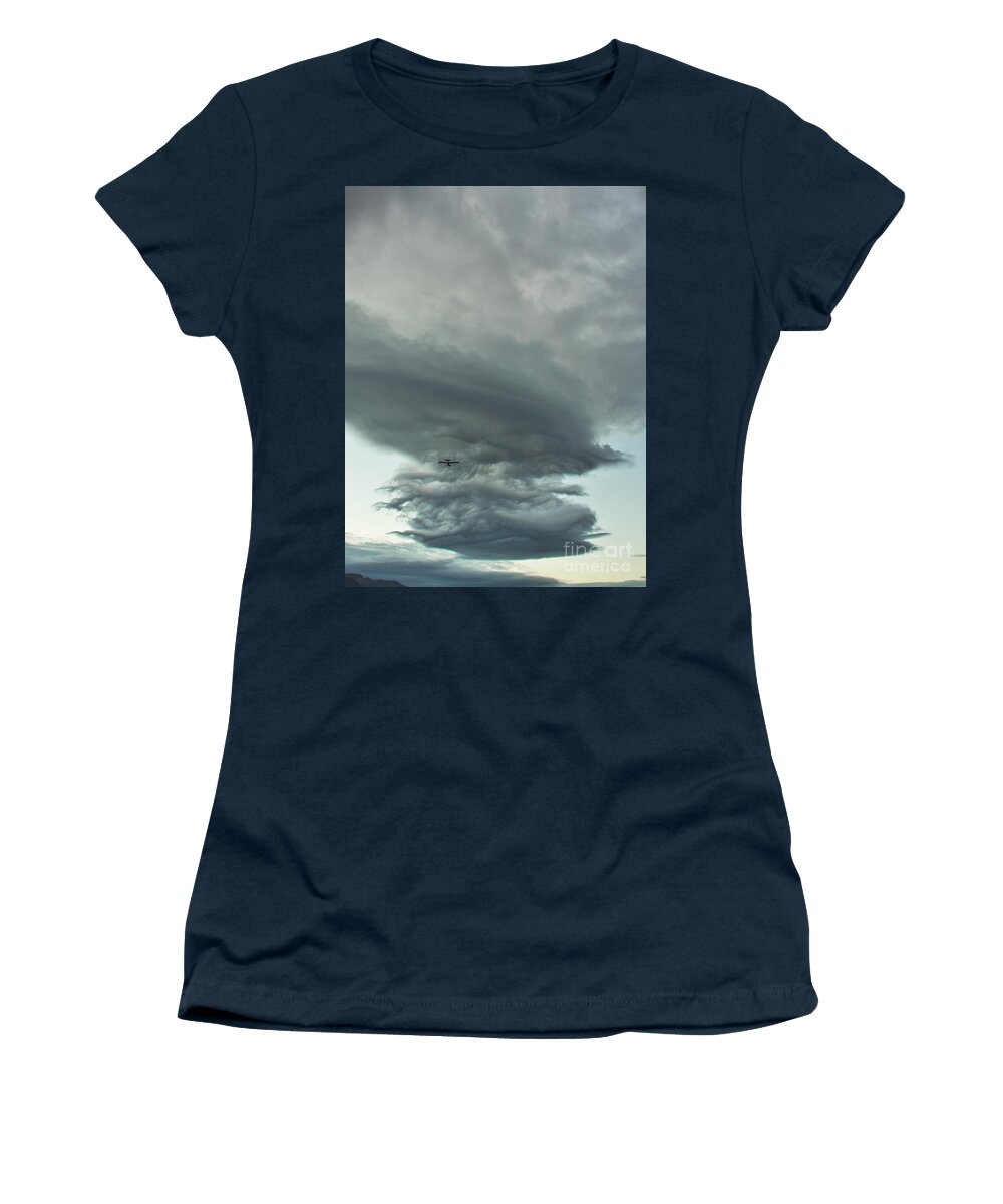Lenticular Clouds Women's T-Shirt featuring the photograph Lucky Day by Angela J Wright