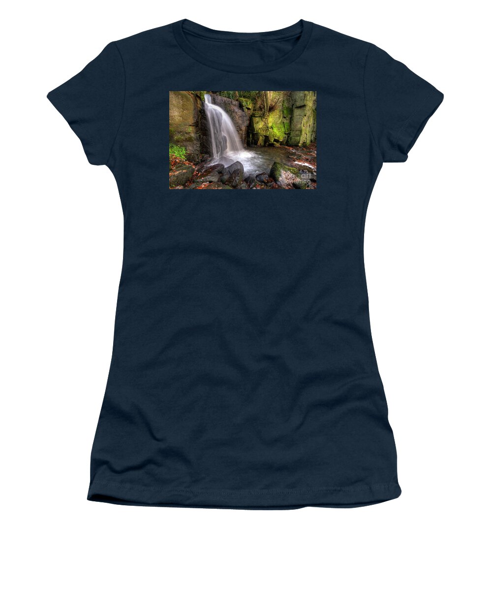 Yhun Suarez Women's T-Shirt featuring the photograph Lumsdale Falls 3.0 by Yhun Suarez