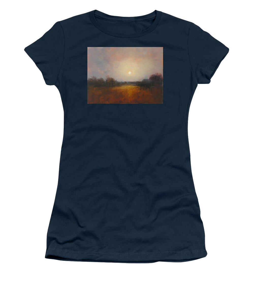 Moon Women's T-Shirt featuring the painting Lunar 11 by David Ladmore