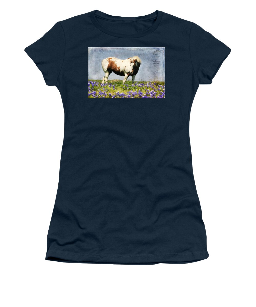 Horse Women's T-Shirt featuring the photograph Made With Love from Texas by Joan Bertucci