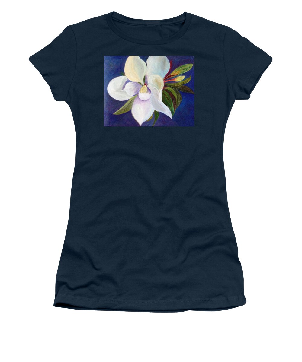 Magnolia Women's T-Shirt featuring the painting Magnolia Painting by Pat Exum