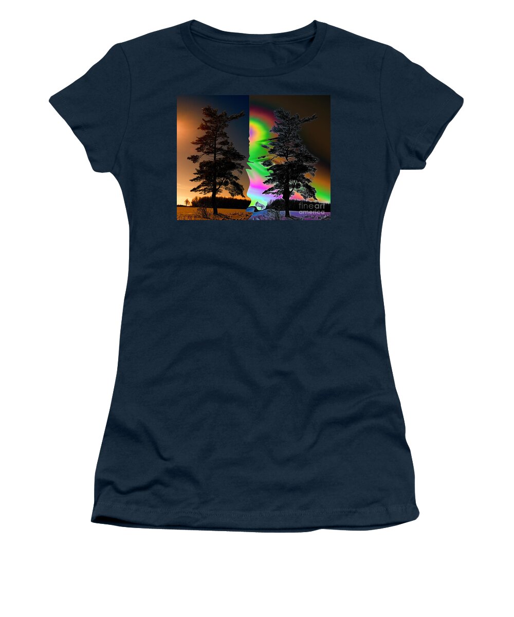 Canadian Fir Trees Women's T-Shirt featuring the photograph Majestic Trees by Elaine Hunter