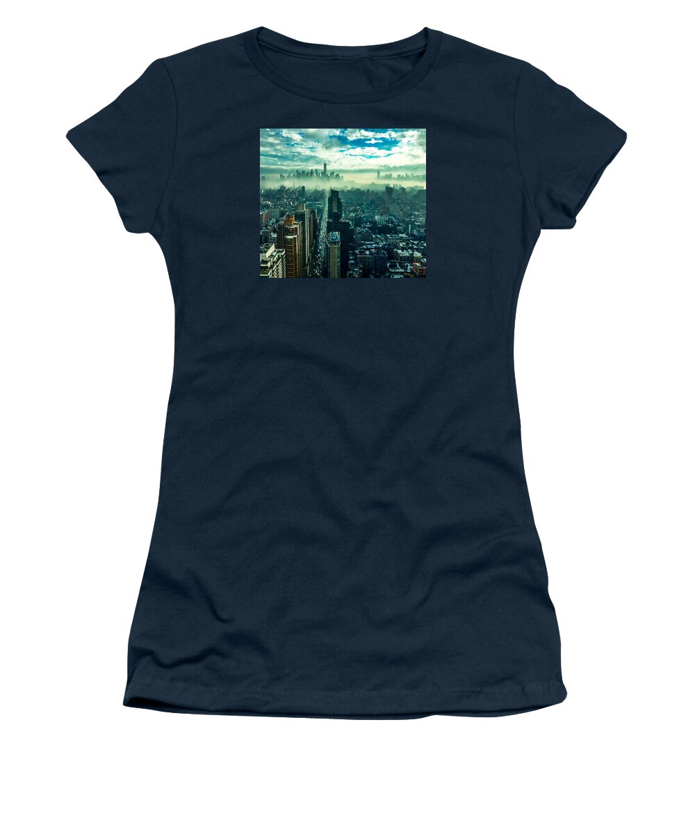 New York City Women's T-Shirt featuring the photograph Manhattan NYC by Britten Adams