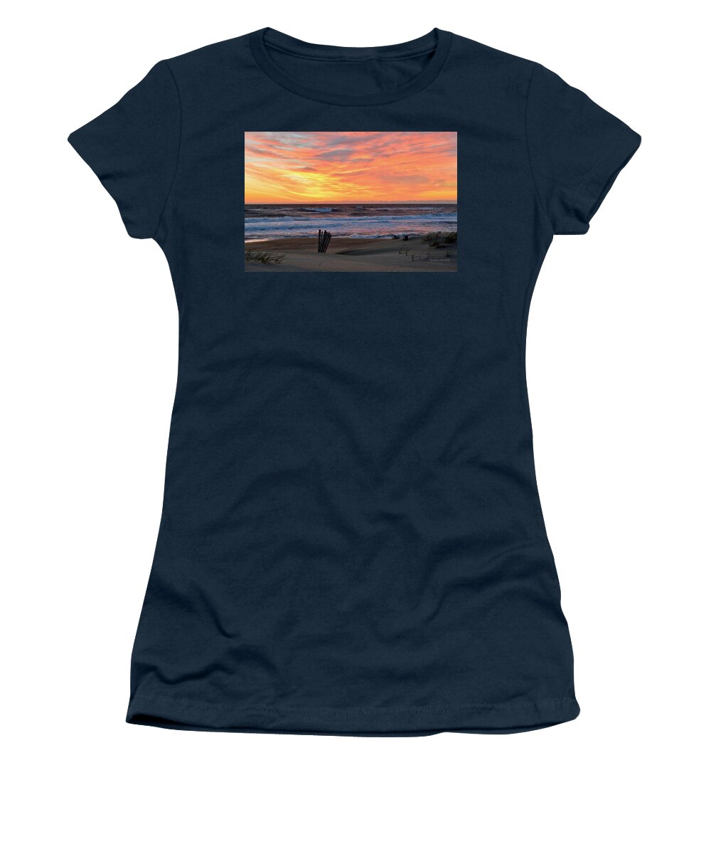 Obx Sunrise Women's T-Shirt featuring the photograph March 23 Sunrise by Barbara Ann Bell