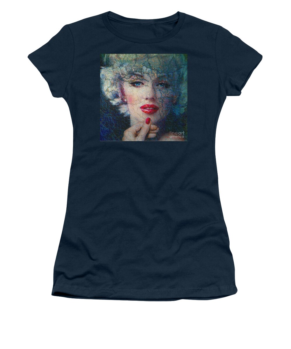 Theo Danella Women's T-Shirt featuring the painting Marilyn Monroe 132 A by Theo Danella