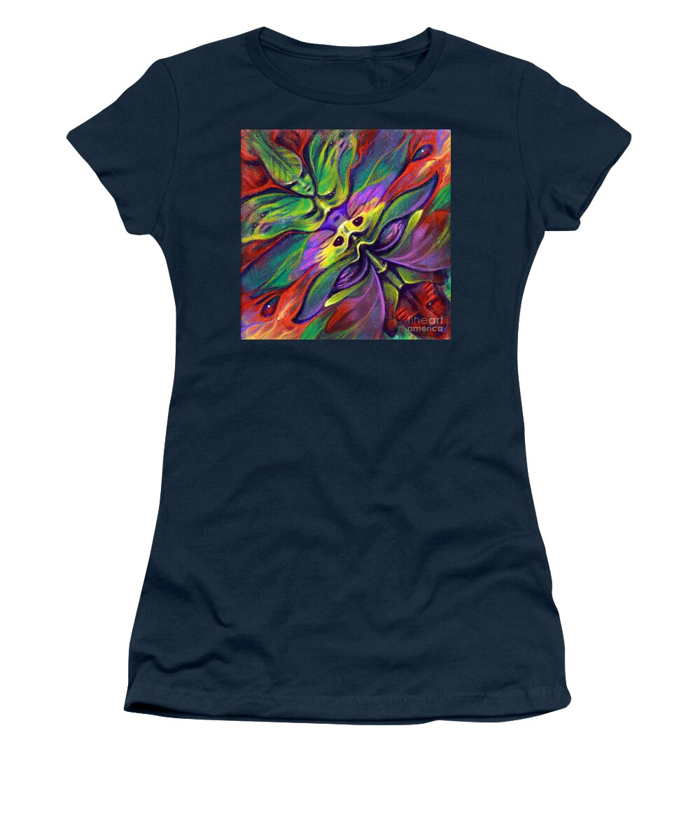Rorshach Women's T-Shirt featuring the painting Masqparade 7 by Ricardo Chavez-Mendez